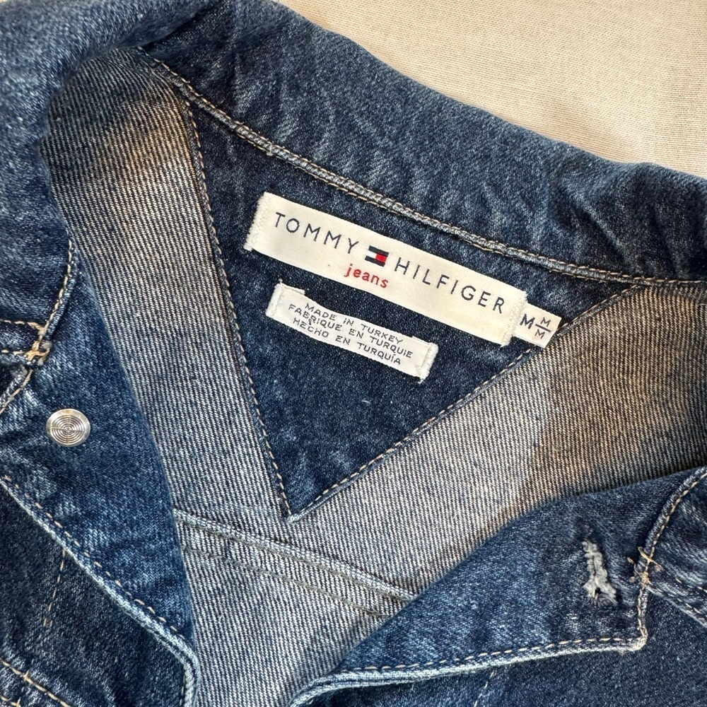 Tommy Hilfiger Dark Blue Classic Denim Jean Jacket - Picture 2 of 8